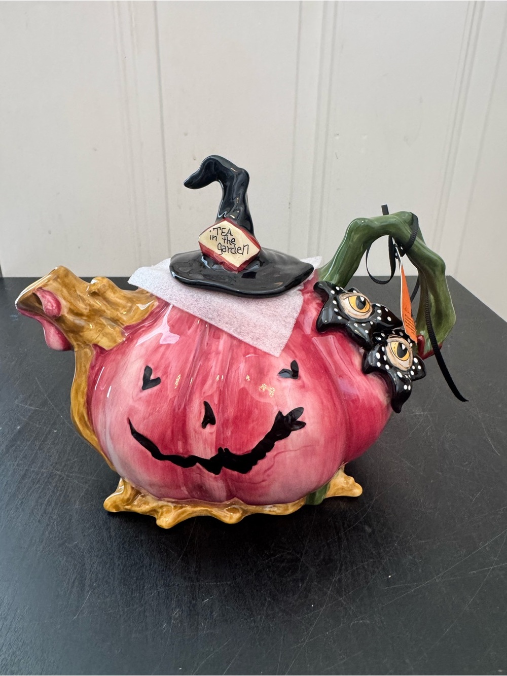 Blue Sky Clayworks Ceramic Pink Pumpkin Teapot Tea In The Garden Heather Goldmin